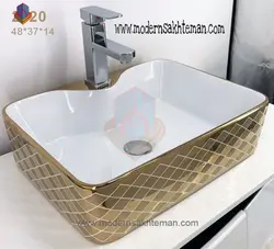 کاسه روشویی لوکس وارداتی طلایی مدل 2620