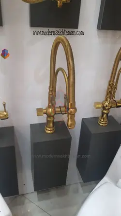 شیر ظرفشویی دومنظوره طلایی مات فنری کی اند دی مدل نئون