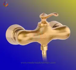 شیر آفتابه طلایی مات جزیره مدل رادین