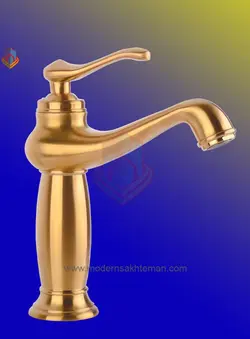 شیر روشویی طلایی مات جزیره مدل رادین