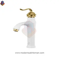 شیر روشویی سفید طلایی کی اند دیK&amp;Dمدل زحل