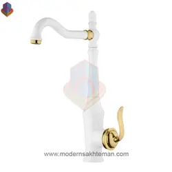 شیر ظرفشویی سفید طلایی کی اند دیK&amp;D مدل زحل