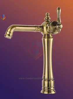 شیر روشویی پایه بلند زیتونی جزیره مدل لومانا