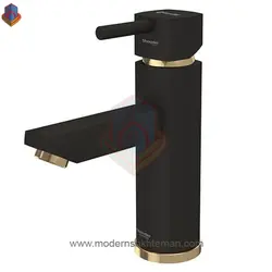 شیر روشویی شودر مدل یونیک مشکی طلایی