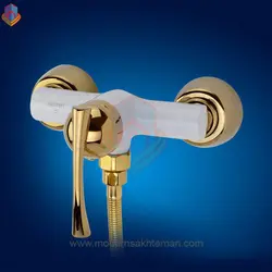 شیر توالت سفید طلایی جزیره مدل توسکا