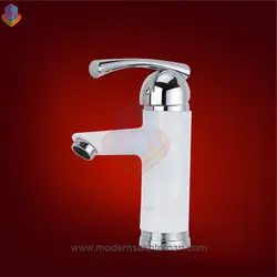 شیر روشویی سفید کروم جزیره مدل توسکا