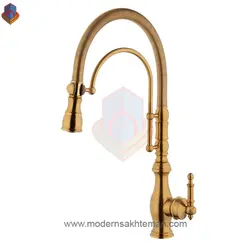 شیر ظرفشویی فنری پدیده مدل رزا طلایی مات