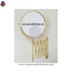 آینه اصلاح آکاردئونی طلایی دیواری