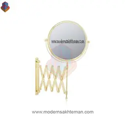 آینه اصلاح آکاردئونی طلایی دیواری