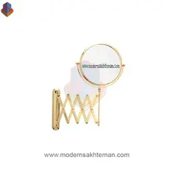 آینه اصلاح آکاردئونی طلایی دیواری