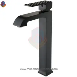شیر روشویی پایه بلند هوآیی مدل پاردنون مشکی مسی