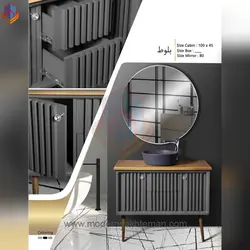روشویی کابینتی لوکس مدل بلوط