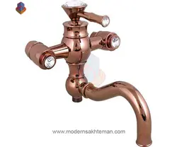 شیر حمام کرومات مدل لاکچری رزگلد