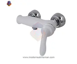 شیر توالت کرومات مدل پاریس سفید کروم