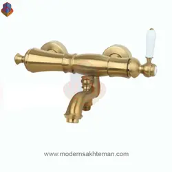 شیر حمام کرومات مدل فیوره طلایی مات