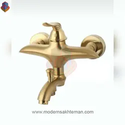 شیر حمام کرومات مدل گاندو طلایی مات