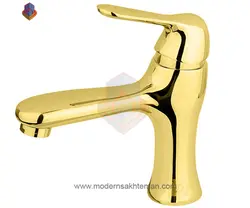 شیر روشویی کرومات مدل یاتو طلایی