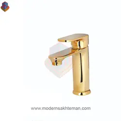 شیر روشویی کرومات مدل روکا طلایی