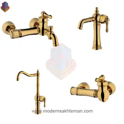 ست کامل شیرآلات پدیده مدل ایسکو طلامات