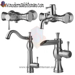 ست کامل شیرآلات کی اند دی مدل اُمگا کروم مات