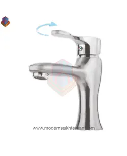 شیر روشویی کروم مات جزیره مدل یاتو