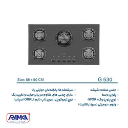 اجاق گاز ایلیا استیل مدل G 530