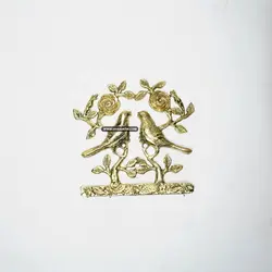 جا کلیدی برنزی مدل گل و بلبل