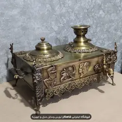 منقل وافوری سماور دار برنزی برنجی طرح تاریخی برند سناتور