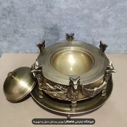 منقل وافوری طرح برنزی برنجی مدل گرد قطر ۳۰ حیوانات برند سناتور