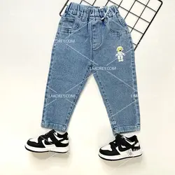 شلوار پسرانه مام فیت طرح فضا نورد