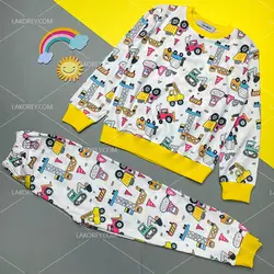 بلوز شلوار پسرانه طرح ماشین