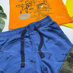 تیشرت شلوارک پسرانه دایناسور فضانورد