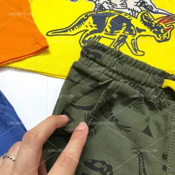 تیشرت شلوارک پسرانه دایناسوری