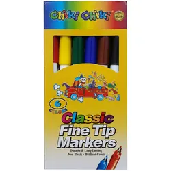 ماژیک رنگ آمیزی 6 رنگ چیکی چیکی مدل LA27 Chiki Chiki &ndash; برایتو| فروش اینترنتی لوازم التحریر، لوازم تحریر، ملزومات اداری