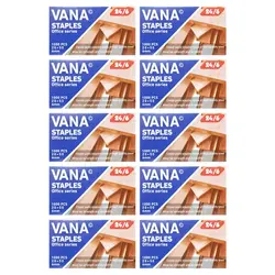 سوزن منگنه 24/6 طلایی (مسی) وانا VANA بسته 10000 عددی &ndash; برایتو| فروش اینترنتی لوازم التحریر، لوازم تحریر، ملزومات اداری