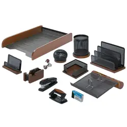 ست رومیزی اداری 11 تکه شهاب تحریر مدل چوب و فلز &ndash; برایتو| فروش اینترنتی لوازم التحریر، لوازم تحریر، ملزومات اداری