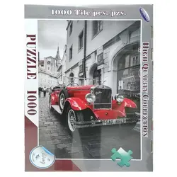 پازل 1000 تکه مقوایی طرح ماشین کلاسیک قرمز مدل رینگ &ndash; برایتو| فروش اینترنتی لوازم التحریر، لوازم تحریر، ملزومات اداری