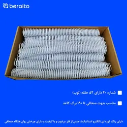 فنر صحافی فلزی مارپیچ شماره 20 نیک روکش دار 100 عددی – قیمت و خرید | برایتو