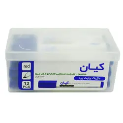 ماژیک وایت برد کیان نوک تخت رنگ آبی بسته 12 عددی &ndash; قیمت و خرید | برایتو