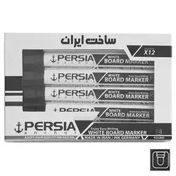 ماژیک وایت برد پرشیا نوک گرد مشکی بسته 12 عددی &ndash; برایتو| فروش اینترنتی لوازم التحریر، لوازم تحریر، ملزومات اداری