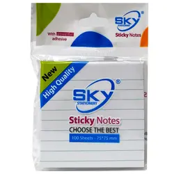 کاغذ یادداشت چسب دار خط دار سایز 7.5 × 7.5 بسته 100 برگی &ndash; برایتو| فروش اینترنتی لوازم التحریر، لوازم تحریر، ملزومات اداری