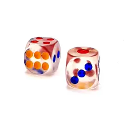 تاس پلاستیکی شفاف رنگی جفتی &ndash; برایتو| فروش اینترنتی لوازم التحریر، لوازم تحریر، ملزومات اداری