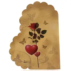 کارت پستال طرح قلب کد k 1039 گل رز زمینه کرم &ndash; برایتو| فروش اینترنتی لوازم التحریر، لوازم تحریر، ملزومات اداری