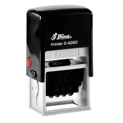 دستگاه مهر شاینی تاریخ دار مدل S-826-D سایز 24 × 41 &ndash; برایتو| فروش اینترنتی لوازم التحریر، لوازم تحریر، ملزومات اداری