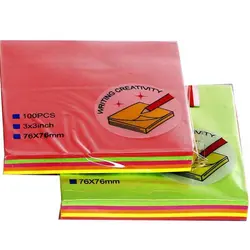 کاغذ یادداشت چسب دار رنگی 7.5 × 7.5 سانتی متر 100 برگی – برایتو| فروش اینترنتی لوازم التحریر، لوازم تحریر، ملزومات اداری
