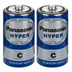 باتری متوسط پاناسونیک بسته دو عددی مدل Panasonic Hyper C 1.5 V &ndash; لوازم تحریر برایتو | خرید اینترنتی لوازم التحریر
