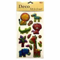 برچسب برجسته هفت رنگ طرح حیوانات &ndash; لوازم تحریر برایتو | خرید اینترنتی لوازم التحریر