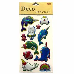 برچسب برجسته هفت رنگ طرح حیوانات &ndash; لوازم تحریر برایتو | خرید اینترنتی لوازم التحریر