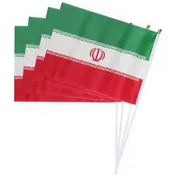 پرچم ایران پارچه ای سایز کوچک (14 × 21 سانت) بسته 10 عددی &ndash; لوازم تحریر برایتو | خرید اینترنتی لوازم التحریر