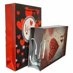 ساک دسته دار کادویی طرح قلب (LOVE) سایز 17 × 26 سانتی متر (A5) &ndash; لوازم تحریر برایتو | خرید اینترنتی لوازم التحریر